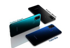 Das Samsung Galaxy F41 ist in den Farben Fusion Green, Fusion Black und Fusion Blue erhältlich. (Bild: Samsung)