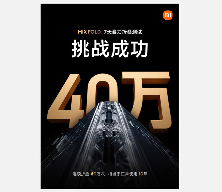 Das Xiaomi Mi Mix Fold soll zehn Jahre normaler Nutzung problemlos überstehen. (Bild: Xiaomi)