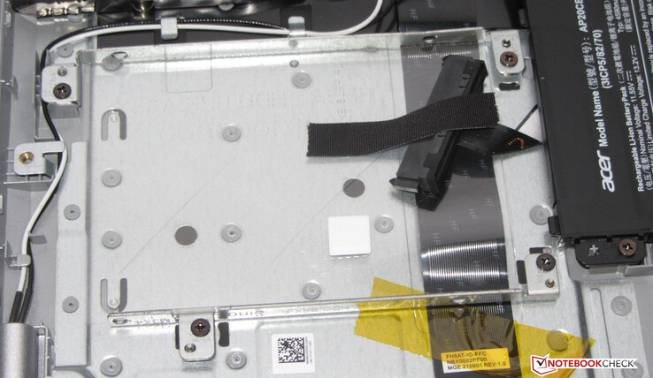 Das Notebook kann zusätzlich ein 2,5-Zoll-Speichermedium aufnehmen.