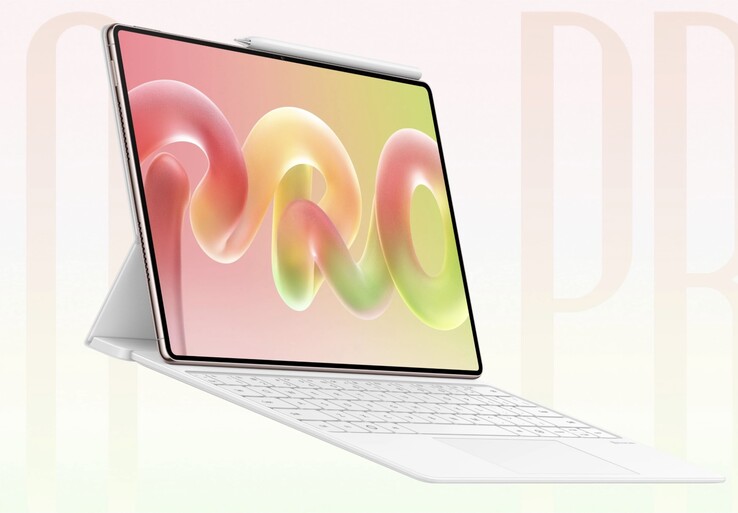 Das MatePad Pro mit Tastatur und Stylus