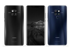 Huawei Mate 20 und Mate 20 Pro sind hier in Konzeptbildern zu sehen.