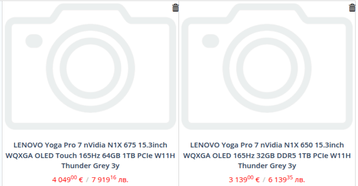 Ein Händler-Leak liefert bereits zwei Nvidia N1X Modelle und (hohe) Preise für ein Lenovo Yoga Pro 7.