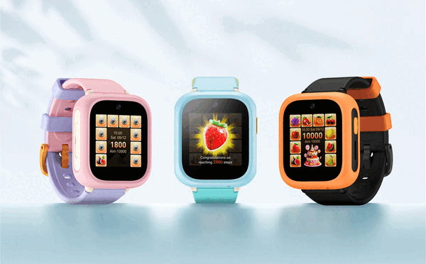 Die TCL Kids Watch K5 ist in den Farben Dawn Pink, Sky Blue und Meteor Orange erhältlich.