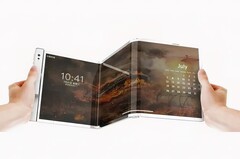 Das neueste faltbare Display von BOE kann doppelt gefaltet werden, sowohl nach innen als auch nach außen. (Bild: BOE)