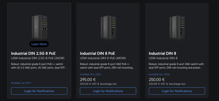 Die U7 USW Switches von Ubiquiti