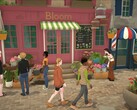Parafolk erkunden einen Stadtplatz in der Early-Access-Version von Paralives