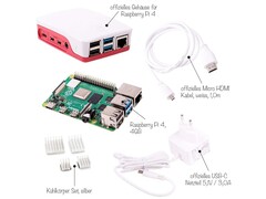 In Verbindung mit diversem Zubehör kann die 4GB-Version des Raspberry Pi 4 aktuell für rund 86 Euro bestellt werden (Bild: BerryBase)