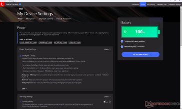 Leistungseinstellungen