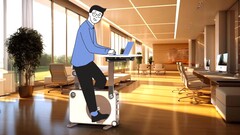 Beim HR Bank von Tukas EV aus Litauen handelt es sich um einen Heimtrainer mit Stromgenerator, Anschluss für Solarmodule sowie Akku.