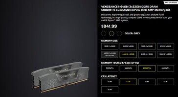 Früherer Preis des Corsair Vengeance 64GB DDR5 RAM Kits (Bildquelle: web.archive)
