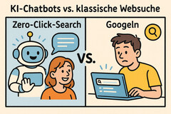 KI-Chatbots vs. klassische Websuche: Prompting wird zum Schlüssel für präzise Antworten (Bildquelle: GPT-image-1)