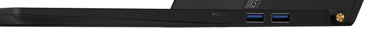 Rechte Seite: Speicherkartenleser (MicroSD), 2x USB 3.2 Gen 2 (Typ A)