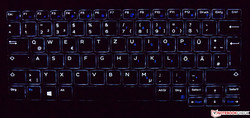Tastatur des Dell Latitude 7285 (beleuchtet)