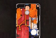 Das Nothing Phone (1) setzt auf eine transparente Rückseite, welche das Innenleben des Smartphones zeigt. (Bild: Nothing, via Wallpaper)