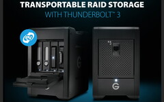 Profi-Speicher: Portable 4-Bay RAID-Speicher G-Speed Shuttle mit Thunderbolt 3.