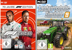 Spielecharts: Gamer auf der Rennstrecke und dem Acker.