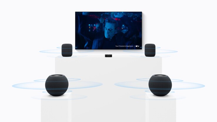 Vier HomePod mini 2 im Verbund