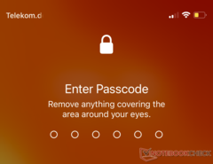 Face-ID braucht manchmal noch ein freies Sichtfeld auf die Augen. (Bild: Notebookcheck.com)