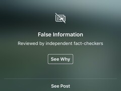 Fotos, die falsche Fakten präsentieren, sollen künftig deutlich markiert werden. (Bild: Instagram)