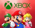Mario and other Nintendo characters below Xbox Logo (Image source: Nintendo of America, Xbox gaming with edits)