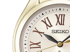 Die neue Seiko HEA006J besitzt römische Ziffern auf dem Zifferblatt.