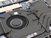 Die rund 65mm großen Lüfter und langen Heatpipes dürften zur geringen Lautstärke und Hitzeentwicklung des HP Omen 17 beitragen (Bildquelle: Notebookcheck)