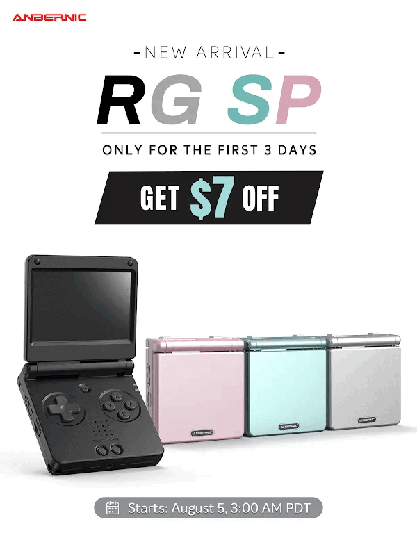 Anbernic gewährt Käufern des RG SP drei Tage lang einen Rabatt von 7 $.
