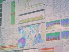 Monitor mit Wetterdaten