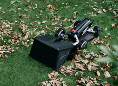 Der EcoFlow Blade Mähroboter kann auch das Laub aufsammeln. (Bild: EcoFlow)
