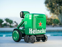 Natürlich ist der Roboter in den bekannten Farben der Brauerei lackiert (Bild: Heineken)