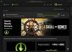 Herunterladen des Nvidia GeForce Game Ready Driver 551.52 Pakets über GeForce Experience (Quelle: Eigene).