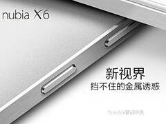 ZTE: Metallgehäuse und Kamera des Nubia X6 Smartphones angeteasert