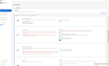 Einstellungen für den OLED-Bildschirm