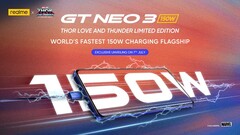 Realme teasert die GT Neo 3 150W Thor and Love Thunder Limited Edition an. (Bild: Realme)