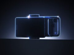 Das DC-T1 dürfte später auch international erscheinen. Zu sehen ist ein Werbebild, das das an einem iPhone befestigte Display zeigt.