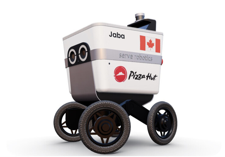 In Vancouver sind die niedlichen Lieferroboter für Pizza Hut unterwegs