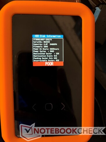 Detaillierte Informationen über das installierte Laufwerk