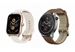 Die Amazfit GTS 4 und die Amazfit GTR 4 erhalten einige Design-Anpassungen und eine starke Ausstattung. (Bild: GSMArena)