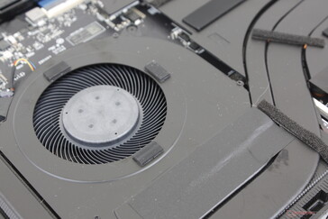 Das Kühlsystem besteht aus zwei ~60-mm-Lüftern und zwei Heatpipes.