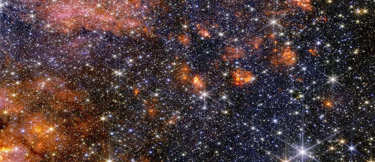 Ein Bild der Sagittarius B2 NIRCam (Bildquelle: diverse, siehe Quellen)