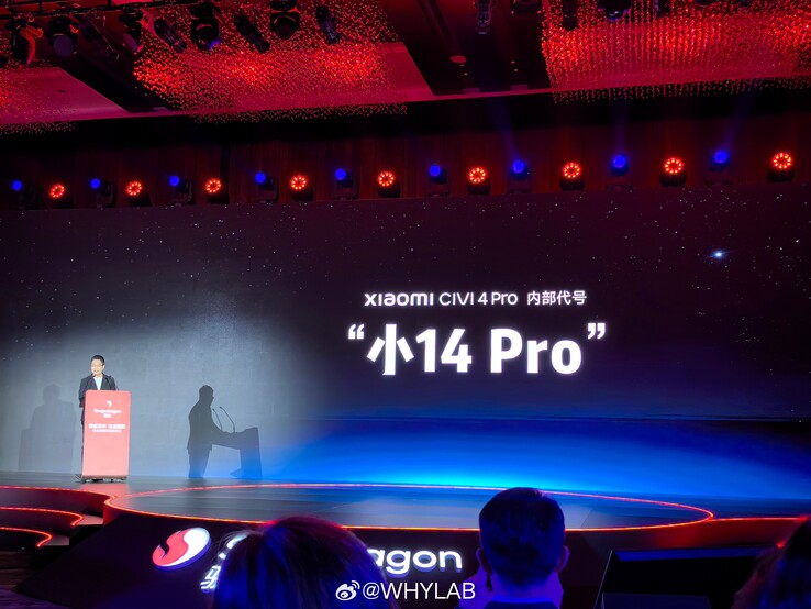 Das Civi 4 Pro wird intern offenbar "Xiaomi 14 Pro" genannt, weil es viele Features der High-End-Flaggschiffe erbt. (Bild: Whylab, Weibo)