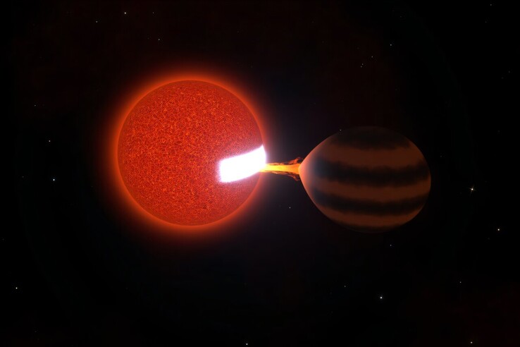 Künstlerische Darstellung des Systems ZTF J0440+2325