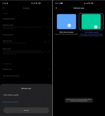 Links die alte Benutzeroberfläche, rechts das Gegenstück in MIUI 12. (Bild: XDA Developers)