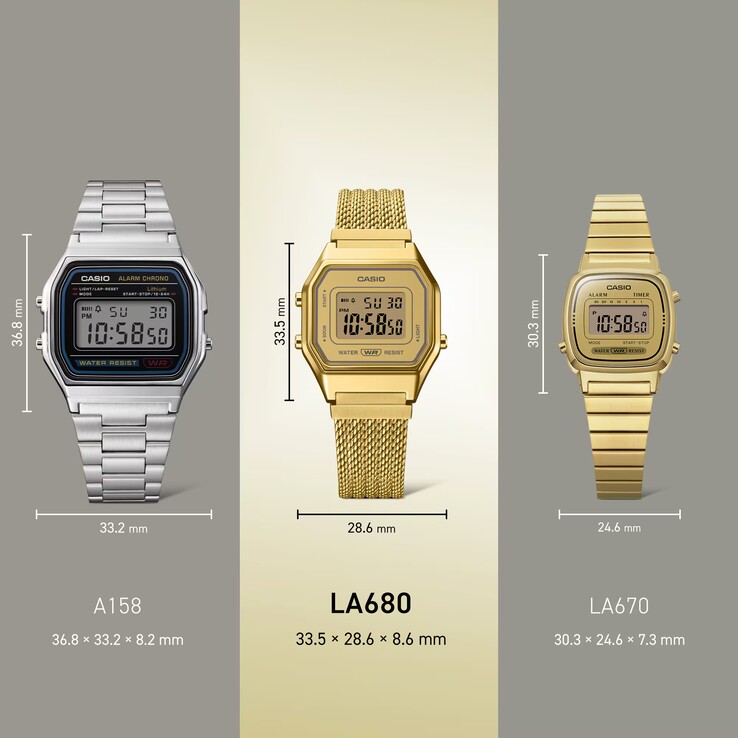 Die Uhren aus der LA680 Serie wiegen 38 Gramm