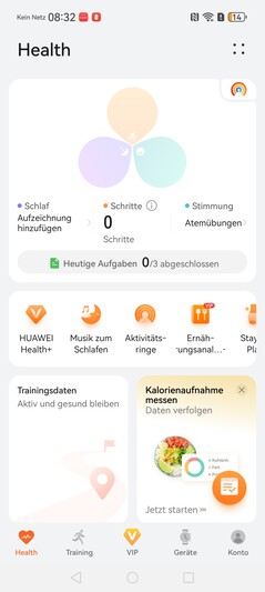 Huawei Health überzeugt mit umfassenden Tracking-Möglichkeiten.