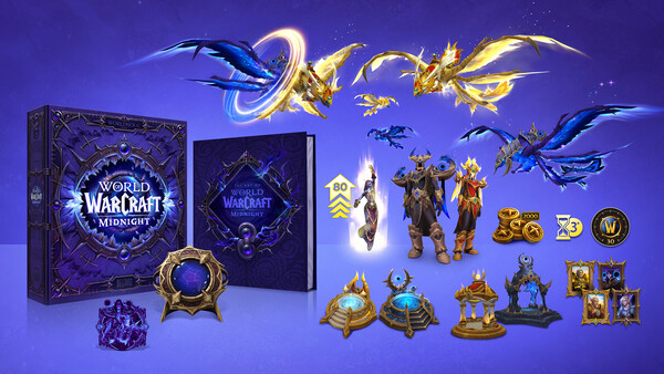 Das Sammlerstück zur Weltenseelen-Saga: Die World of Warcraft: Midnight Collector's Edition ist jetzt im Vorverkauf erhältlich (Bild:Blizzard).