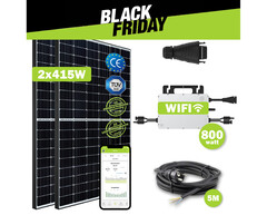Balkonkraftwerk zum Black Friday mit modernem Mikro-Wechselrichter (Bild: Sunpro, Hoymiles, Greensun Germany)
