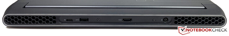 Rückseite: USB-C 3.2 Gen.1 (DisplayPort ALT-Mode), USB-A 3.2 Gen.1, HDMI 2.1, Netzteil