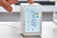 Der neueste Smart-Home-Sensor von Ikea kann unter anderem die Raumtemperatur und die Luftfeuchtigkeit messen. (Bild: Ikea)