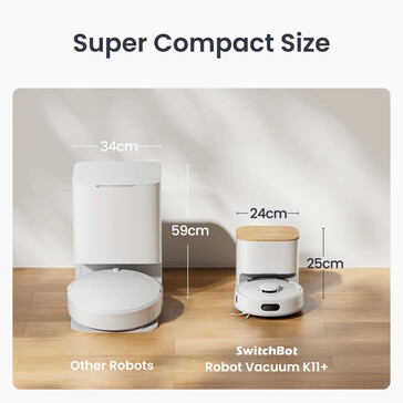 Zumindest die Oberseite der Absaugstation bietet einen optischen Akzent (Bildquelle: SwitchBot)